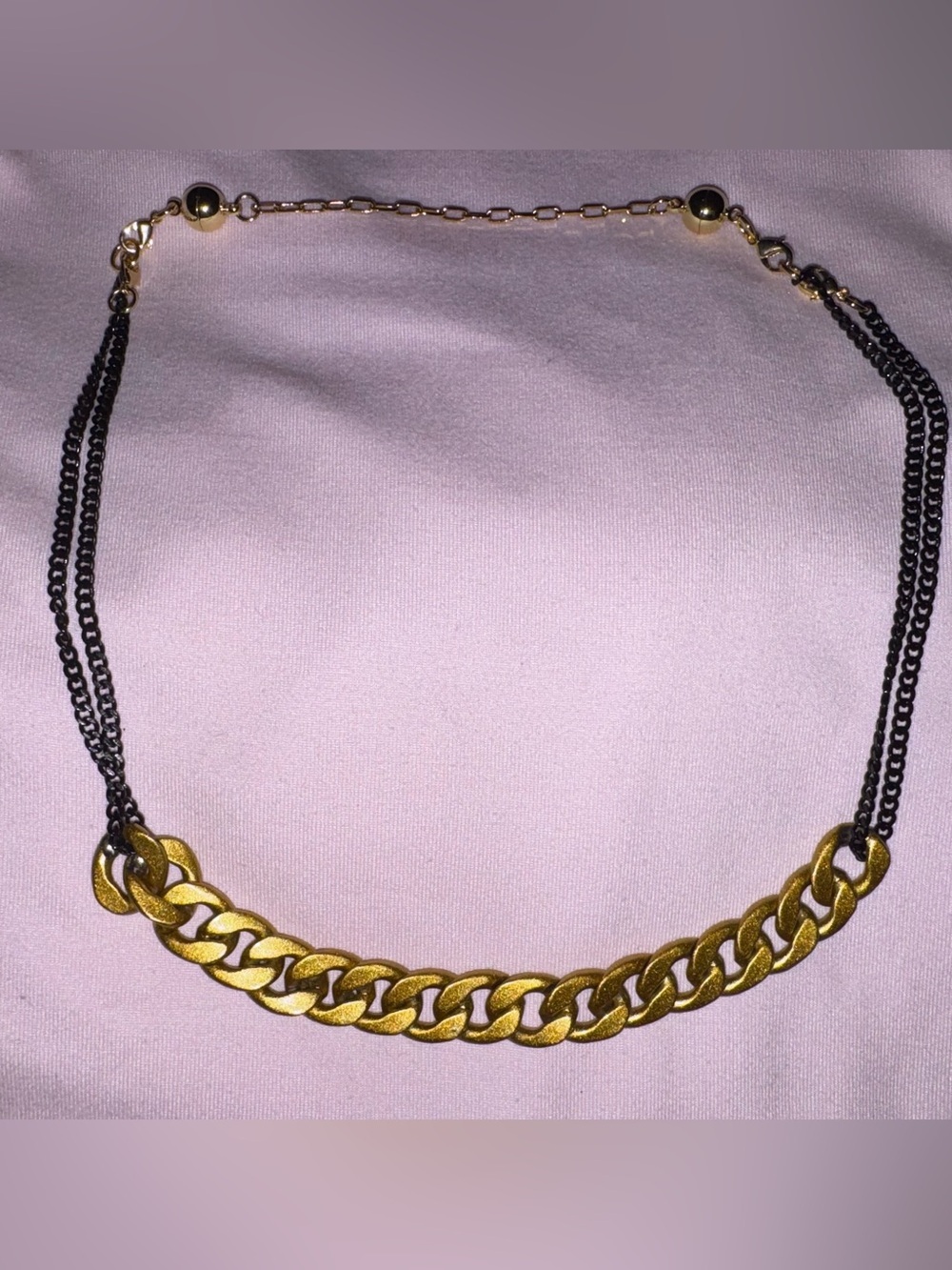 Bar By Alexa Rae x Melania Clara The Alexa Necklace Gold Black Metallic Saffron